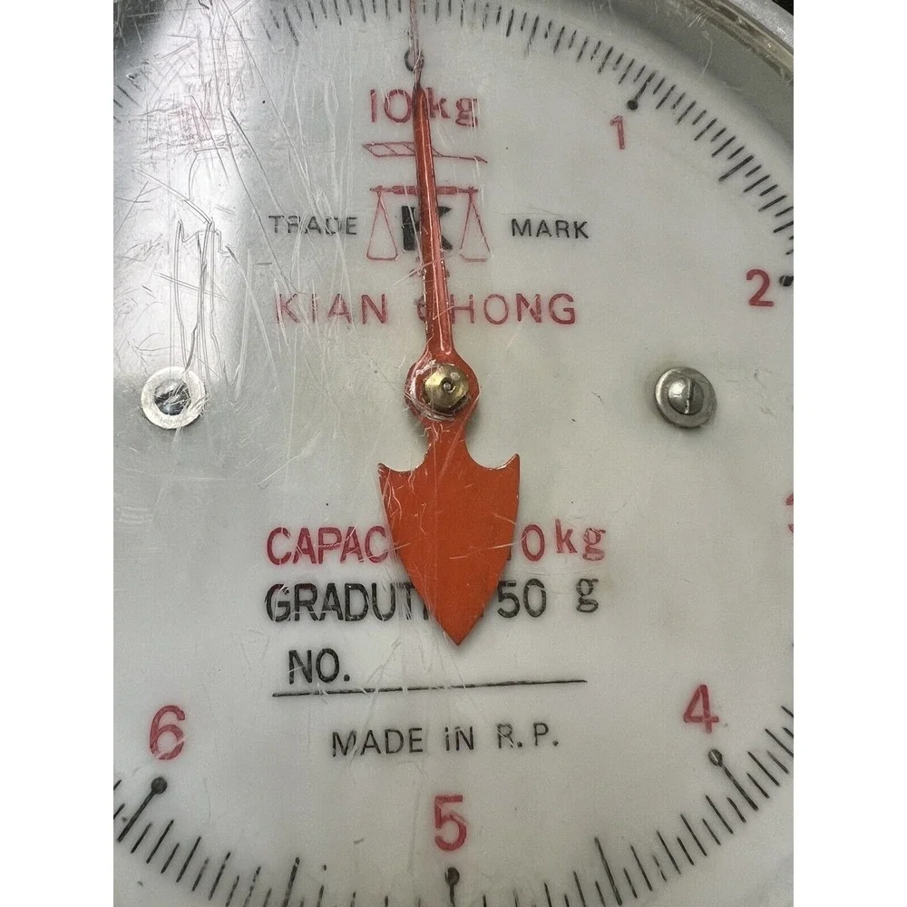 Hanging Dial 10kg Spring Weighing Scale Green‎ Made In Philippines